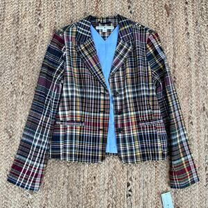 Vintage Y2K Tommy Hilfiger plaid blazer new with tags